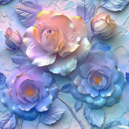 EMBOSSED METALLIC ROSES - MULTIPLE VARIATIONS