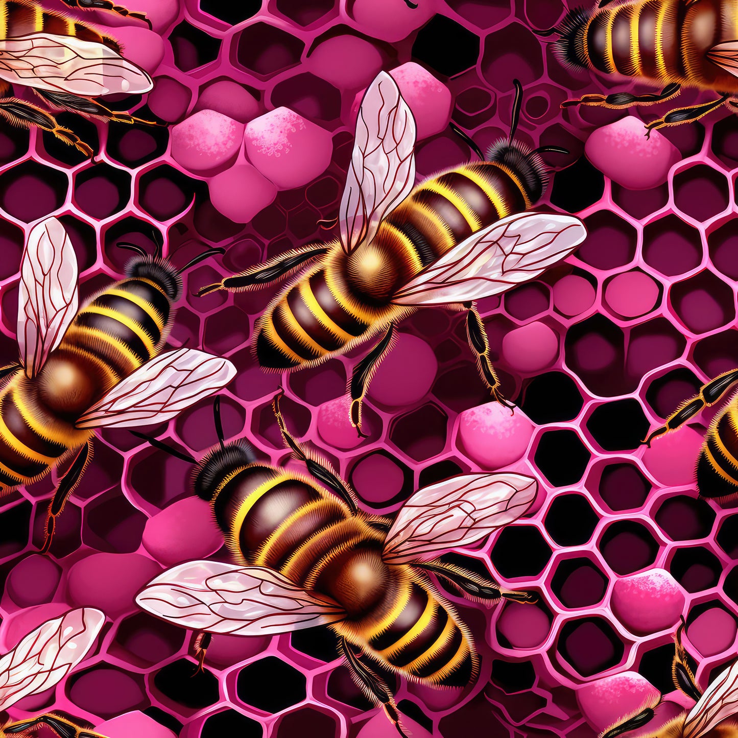 PINK FLORAL HONEYBEE - MULTIPLE VARIATIONS