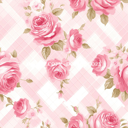 PINK GINGHAM ROSES - MULTIPLE VARIATIONS