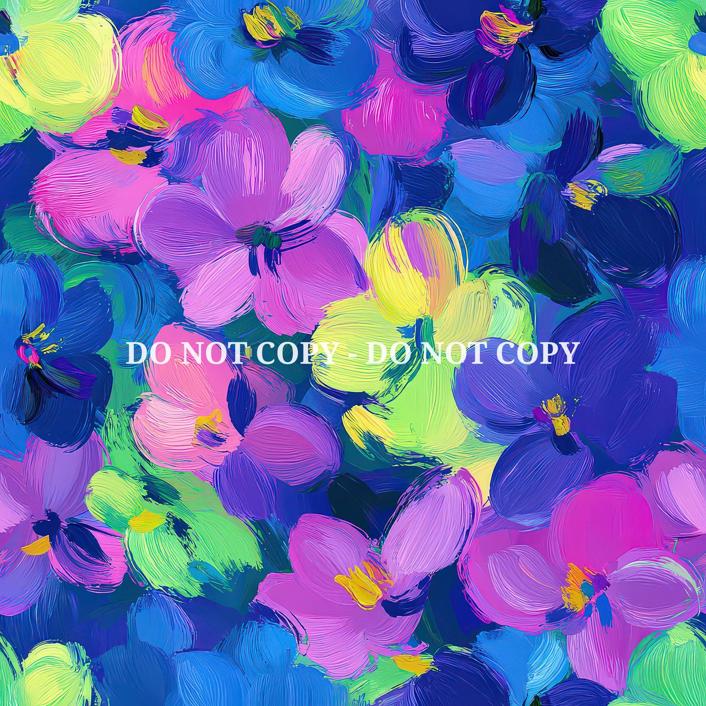 NEON OIL PAINT FLORAL - MULTIPLE VARIATIONS