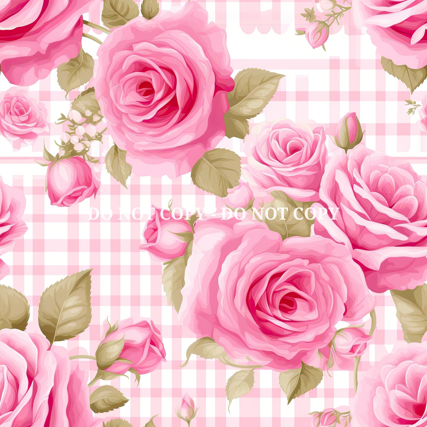 PINK GINGHAM ROSES - MULTIPLE VARIATIONS