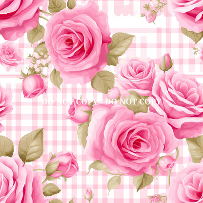 PINK GINGHAM ROSES - MULTIPLE VARIATIONS