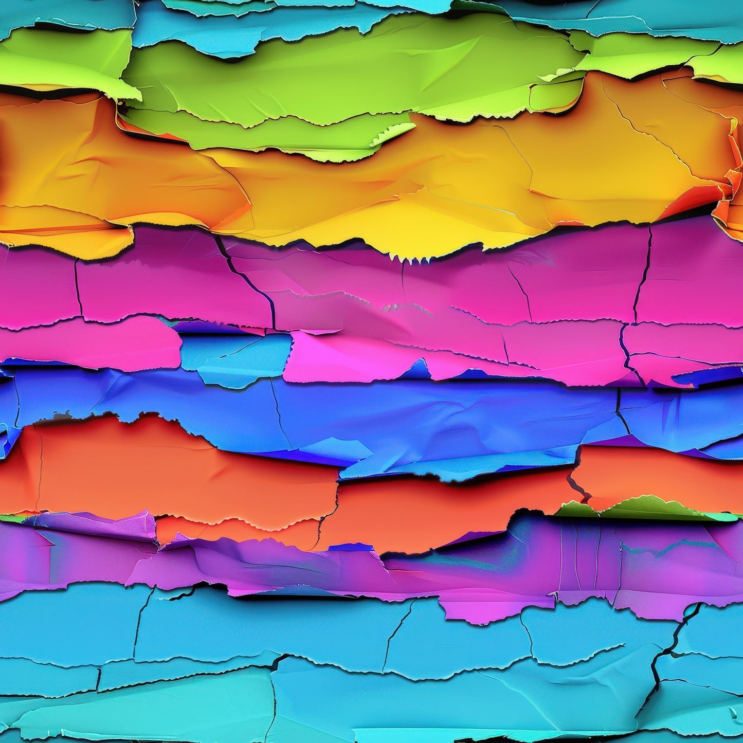 NEON TORN PAPER - MULTIPLE VARIATIONS