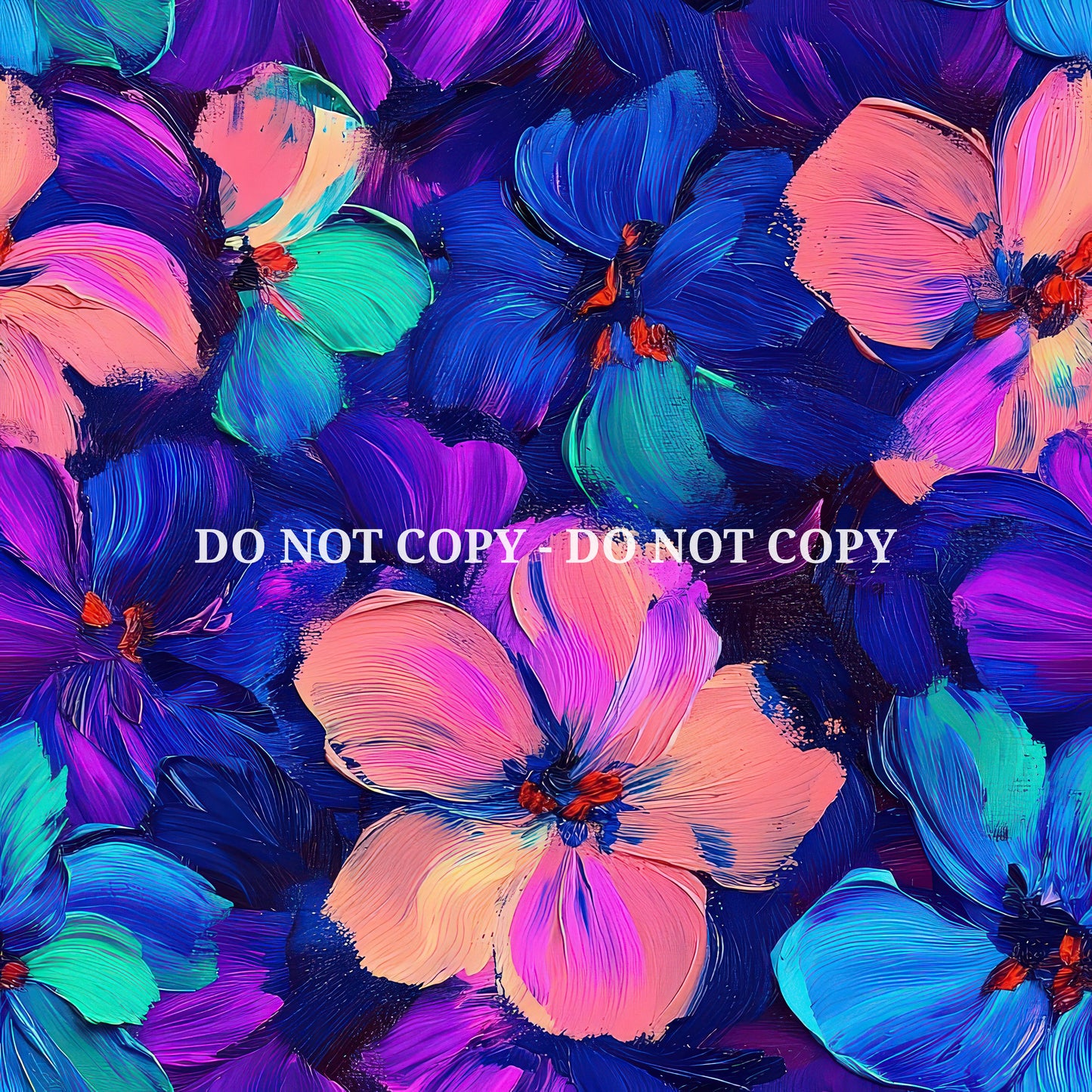 NEON OIL PAINT FLORAL - MULTIPLE VARIATIONS