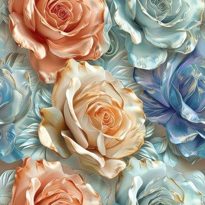 EMBOSSED METALLIC ROSES - MULTIPLE VARIATIONS