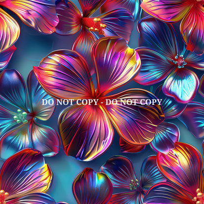 HOLOGRAPHIC 3D NEON FLOWERS - MULTIPLE VARIATIONS