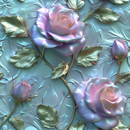 EMBOSSED METALLIC ROSES - MULTIPLE VARIATIONS
