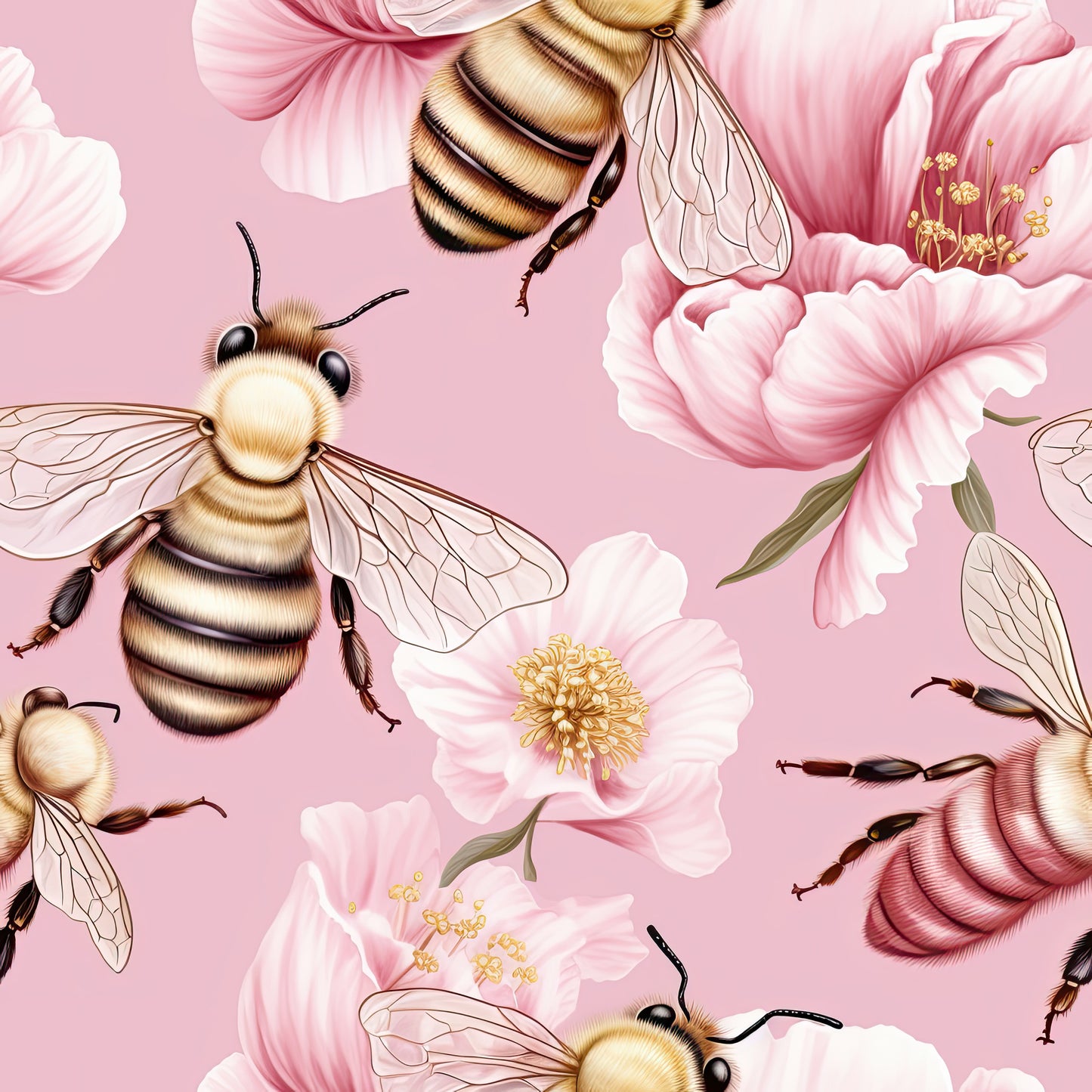 PINK FLORAL HONEYBEE - MULTIPLE VARIATIONS