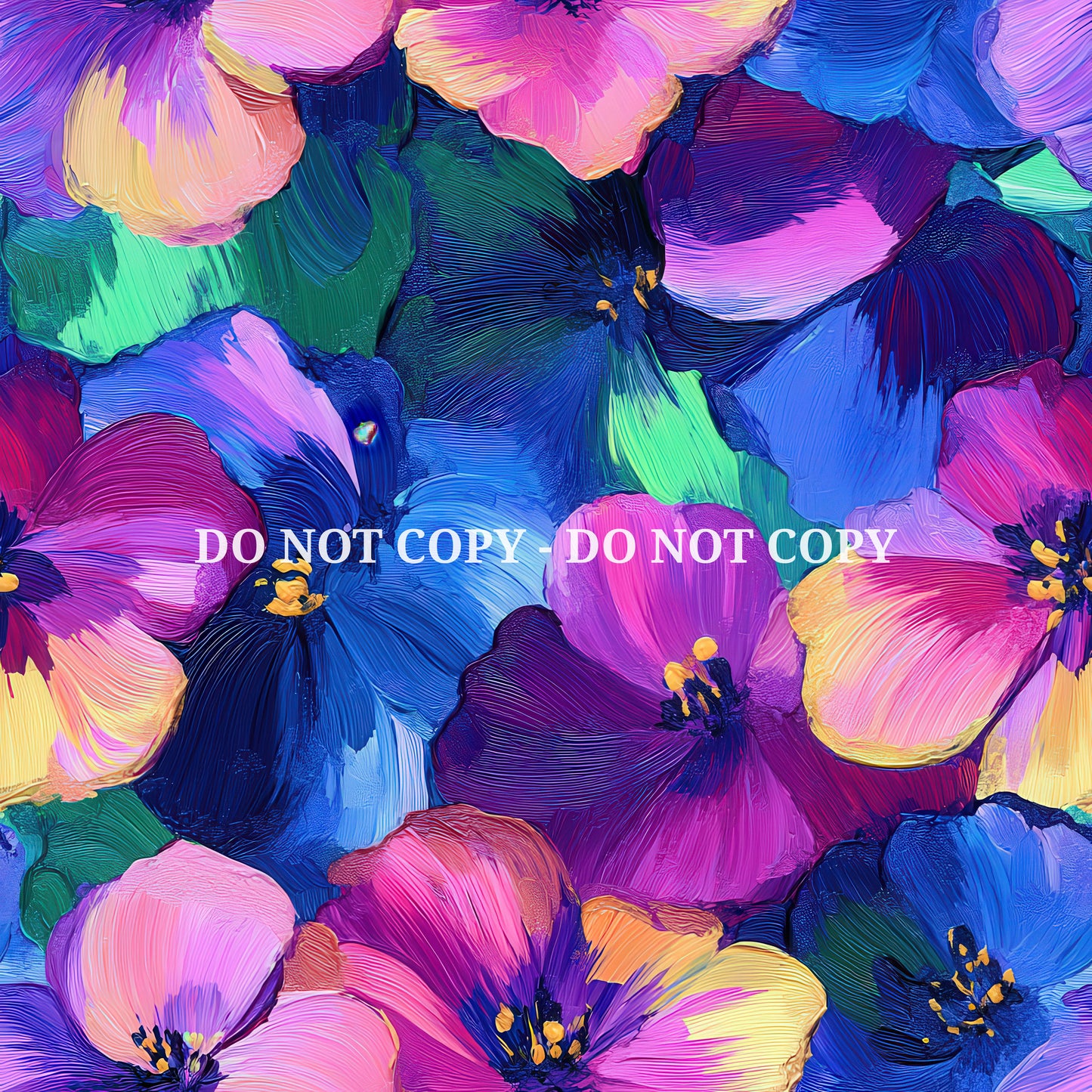 NEON OIL PAINT FLORAL - MULTIPLE VARIATIONS