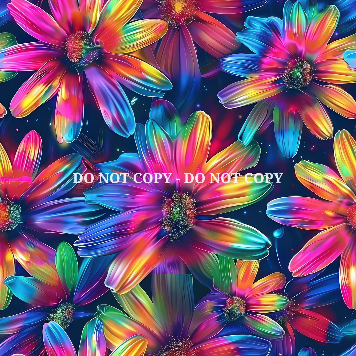 HOLOGRAPHIC 3D NEON FLOWERS - MULTIPLE VARIATIONS