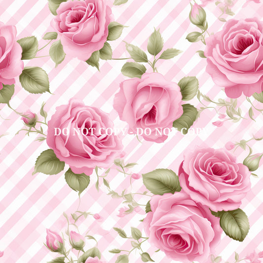 PINK GINGHAM ROSES - MULTIPLE VARIATIONS