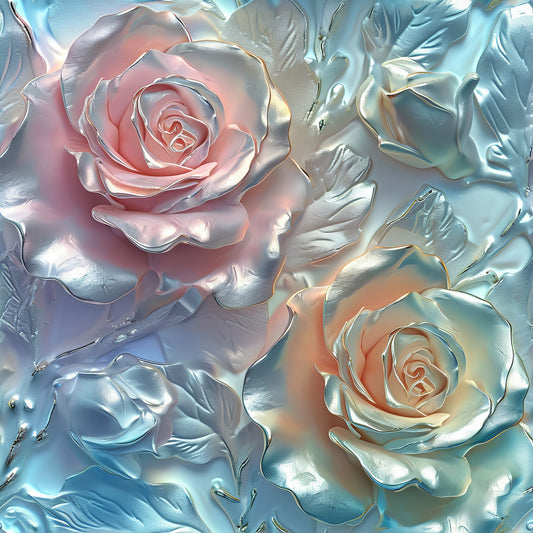 EMBOSSED METALLIC ROSES - MULTIPLE VARIATIONS
