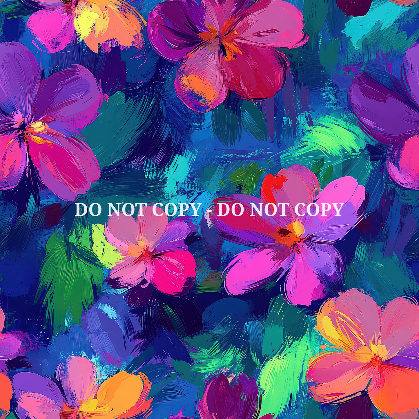 NEON OIL PAINT FLORAL - MULTIPLE VARIATIONS