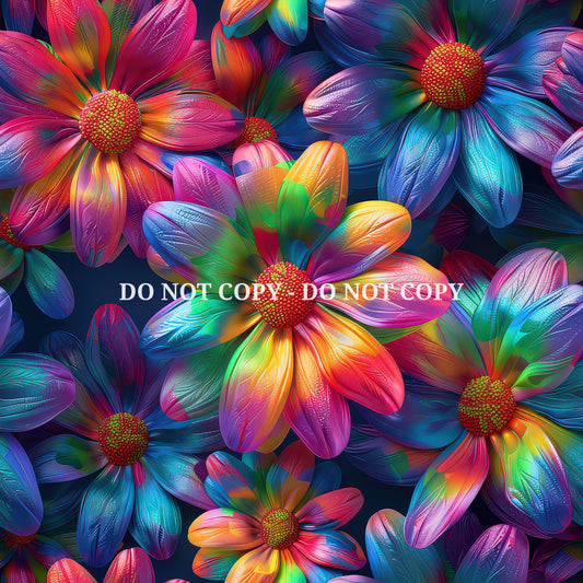 HOLOGRAPHIC 3D NEON FLOWERS - MULTIPLE VARIATIONS