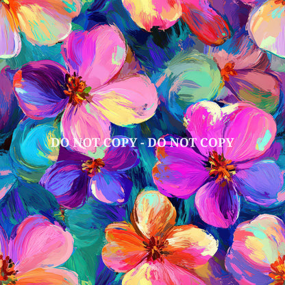 NEON OIL PAINT FLORAL - MULTIPLE VARIATIONS