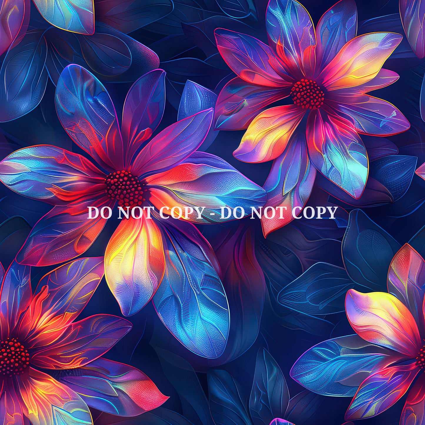 HOLOGRAPHIC 3D NEON FLOWERS - MULTIPLE VARIATIONS