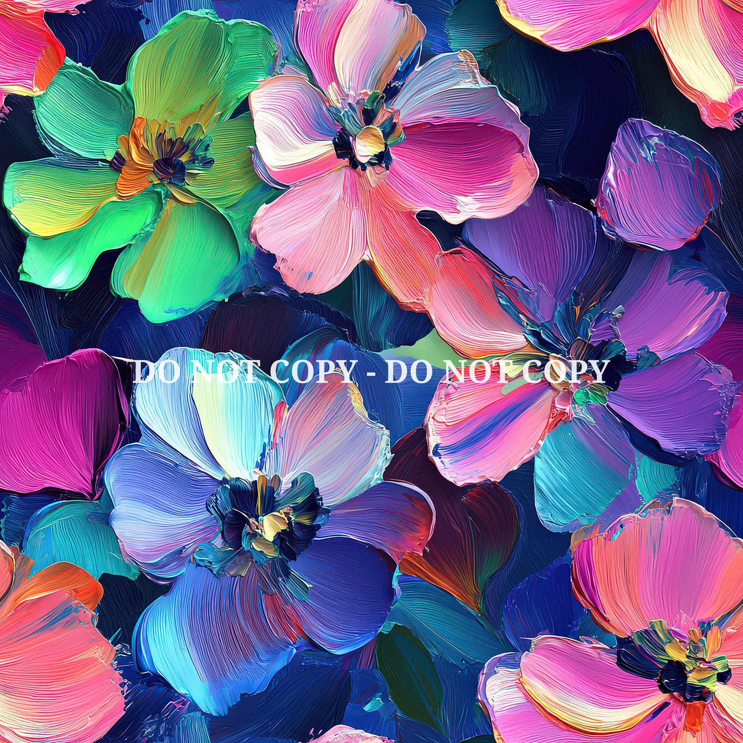 NEON OIL PAINT FLORAL - MULTIPLE VARIATIONS