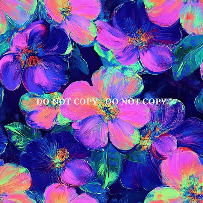 NEON OIL PAINT FLORAL - MULTIPLE VARIATIONS