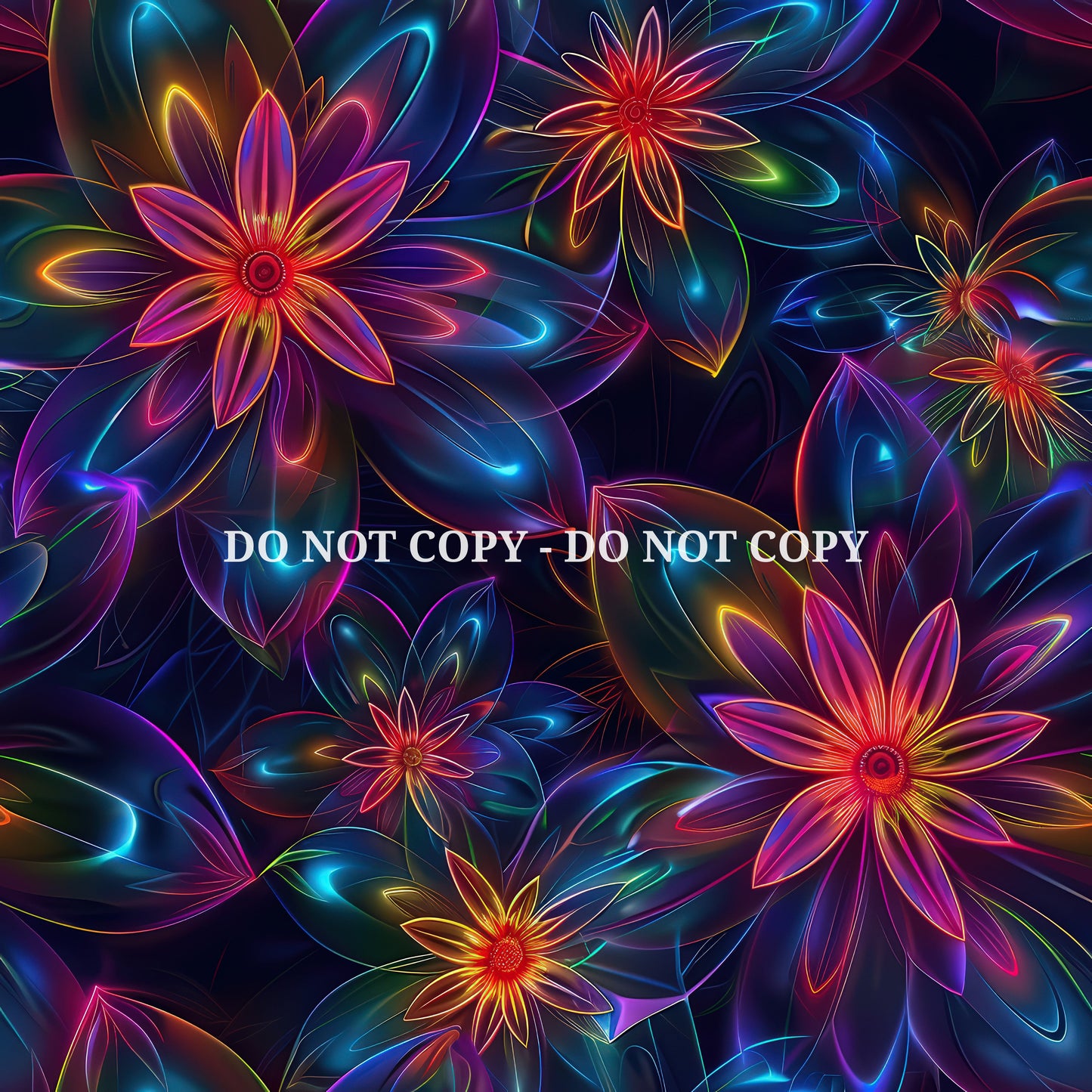 HOLOGRAPHIC 3D NEON FLOWERS - MULTIPLE VARIATIONS