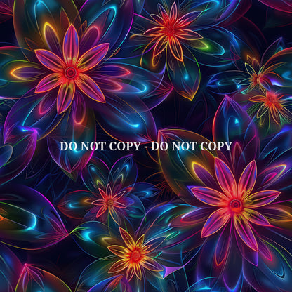 HOLOGRAPHIC 3D NEON FLOWERS - MULTIPLE VARIATIONS