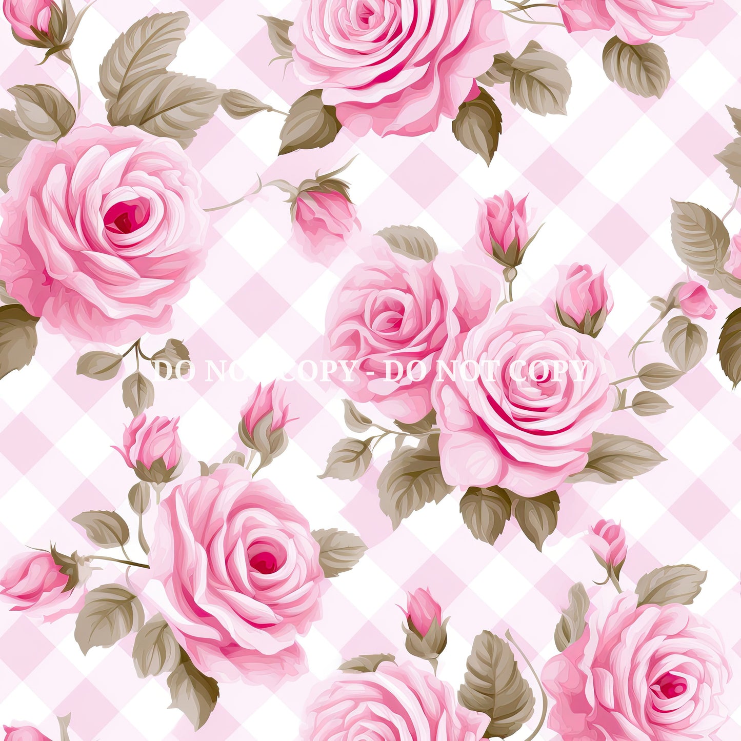 PINK GINGHAM ROSES - MULTIPLE VARIATIONS