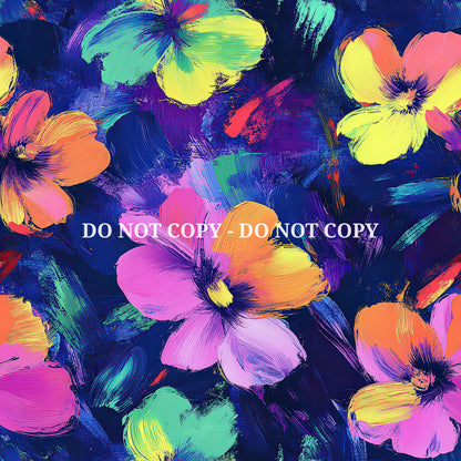 NEON OIL PAINT FLORAL - MULTIPLE VARIATIONS