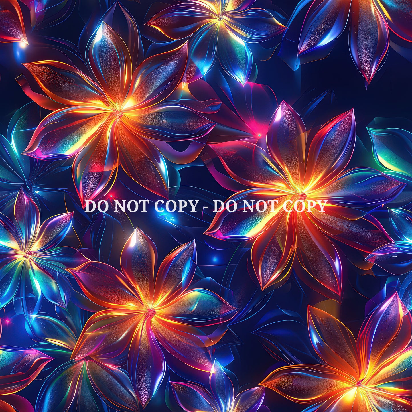 HOLOGRAPHIC 3D NEON FLOWERS - MULTIPLE VARIATIONS