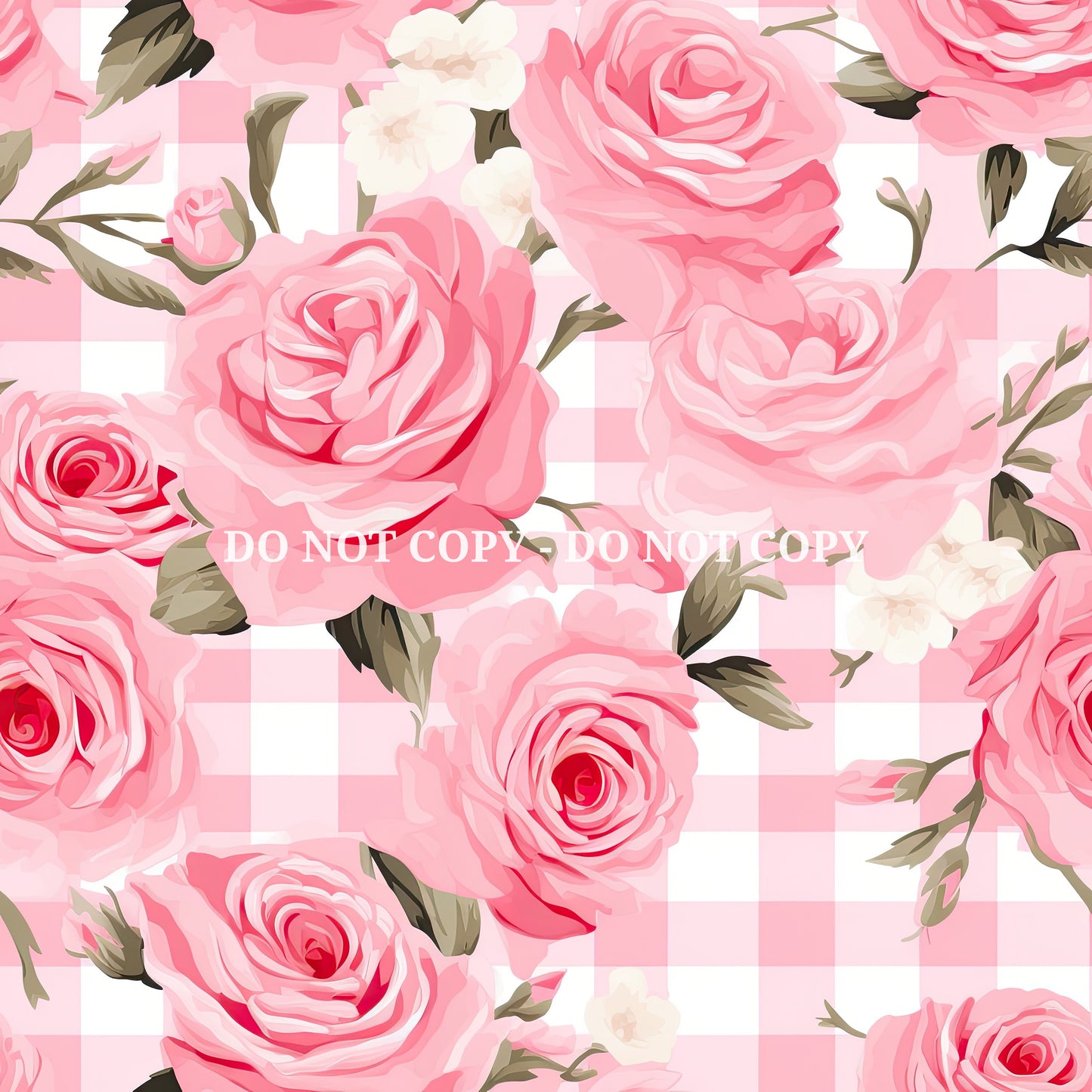 PINK GINGHAM ROSES - MULTIPLE VARIATIONS