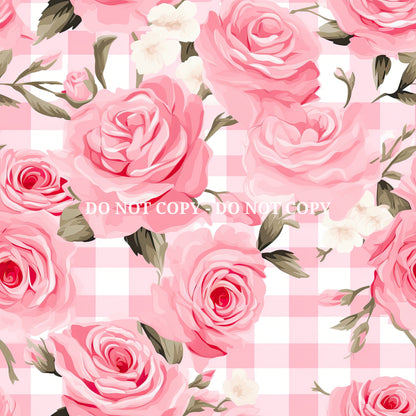 PINK GINGHAM ROSES - MULTIPLE VARIATIONS