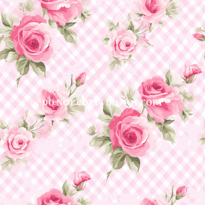 PINK GINGHAM ROSES - MULTIPLE VARIATIONS