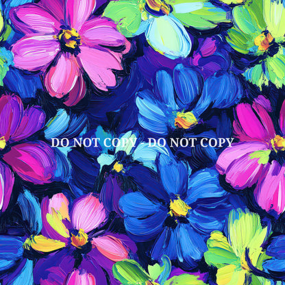 NEON OIL PAINT FLORAL - MULTIPLE VARIATIONS