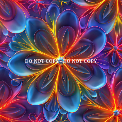 HOLOGRAPHIC 3D NEON FLOWERS - MULTIPLE VARIATIONS