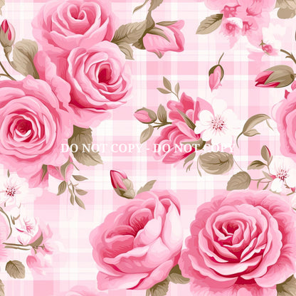 PINK GINGHAM ROSES - MULTIPLE VARIATIONS