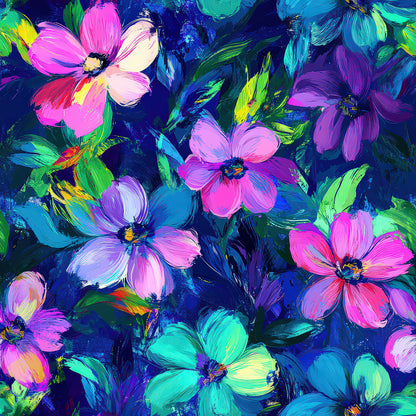 NEON OIL PAINT FLORAL - MULTIPLE VARIATIONS