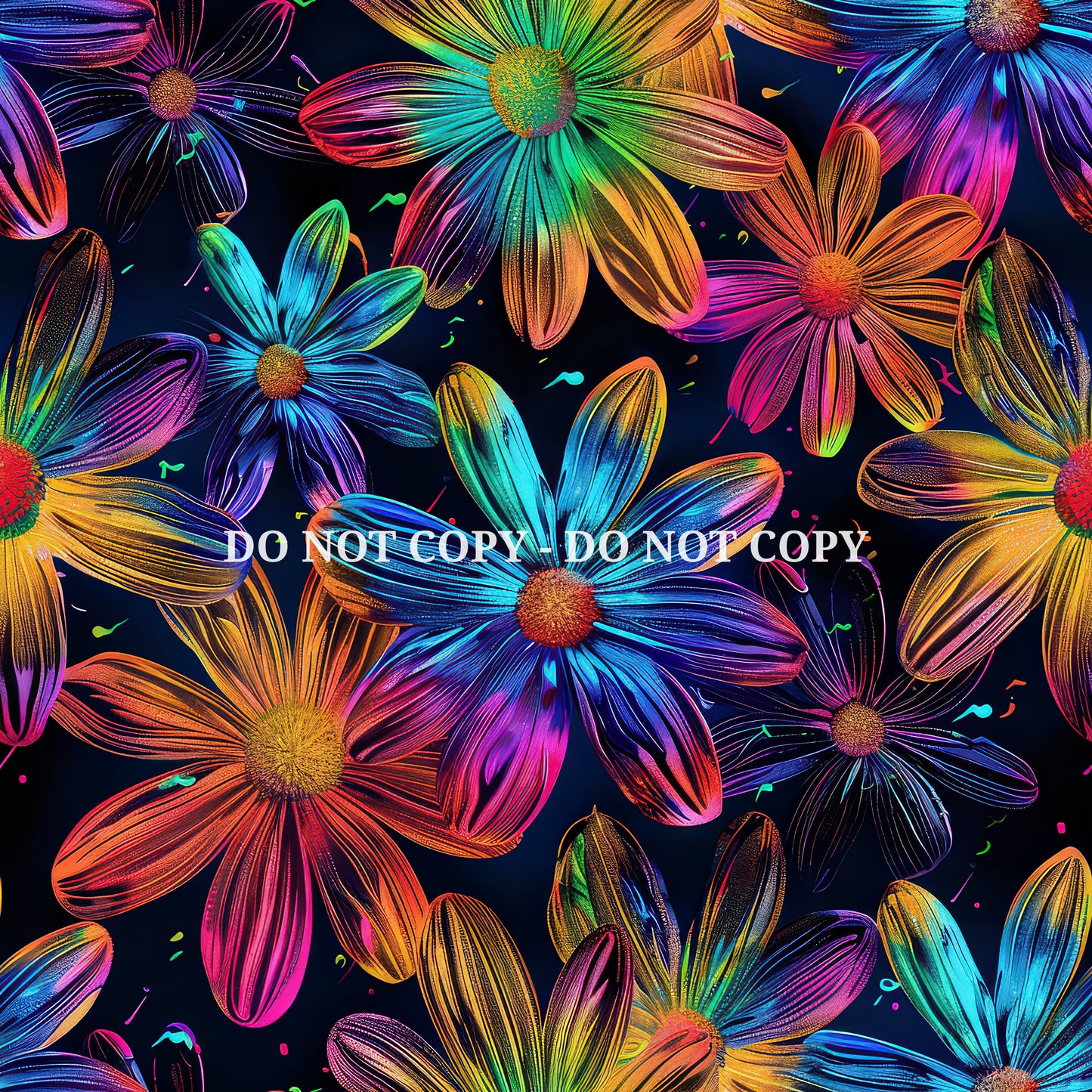 HOLOGRAPHIC 3D NEON FLOWERS - MULTIPLE VARIATIONS