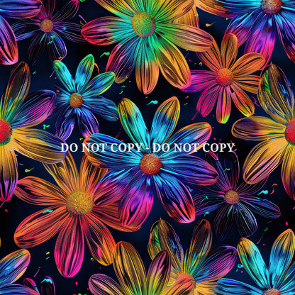 HOLOGRAPHIC 3D NEON FLOWERS - MULTIPLE VARIATIONS
