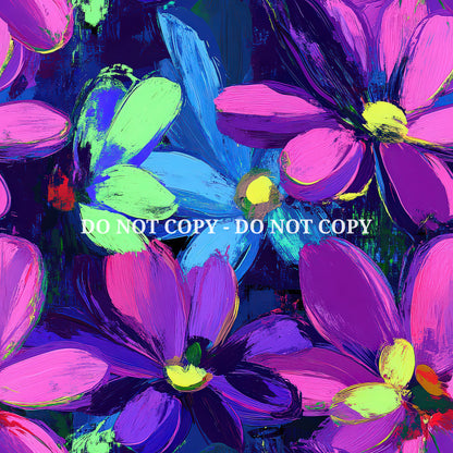 NEON OIL PAINT FLORAL - MULTIPLE VARIATIONS