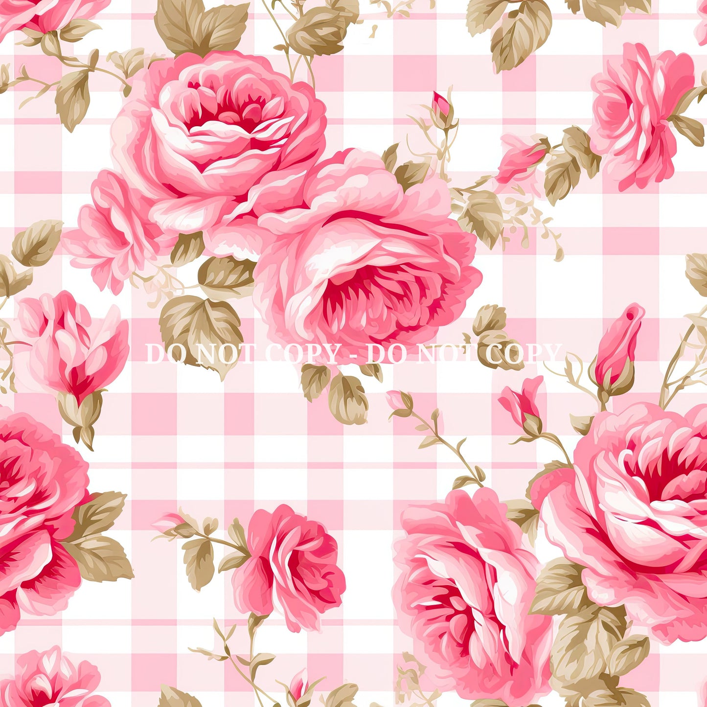 PINK GINGHAM ROSES - MULTIPLE VARIATIONS