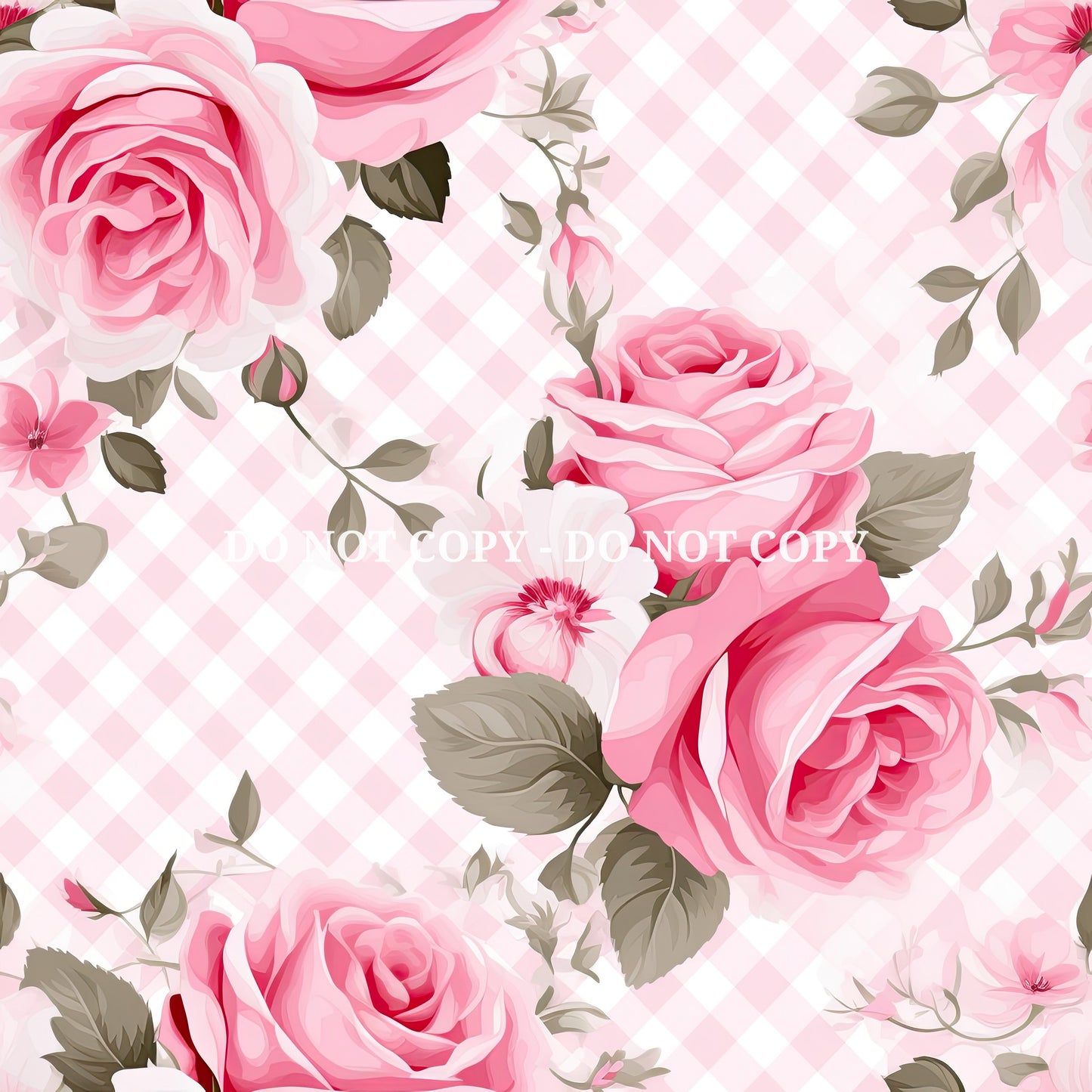 PINK GINGHAM ROSES - MULTIPLE VARIATIONS