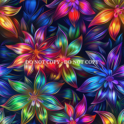 HOLOGRAPHIC 3D NEON FLOWERS - MULTIPLE VARIATIONS