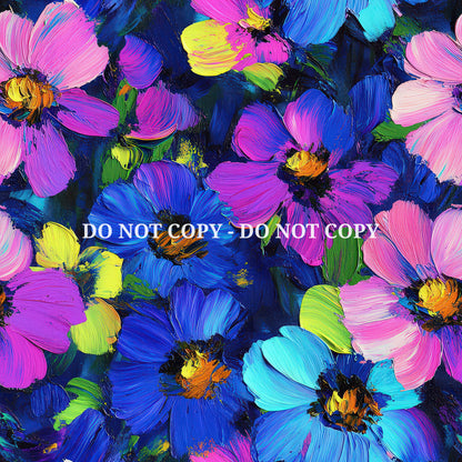 NEON OIL PAINT FLORAL - MULTIPLE VARIATIONS