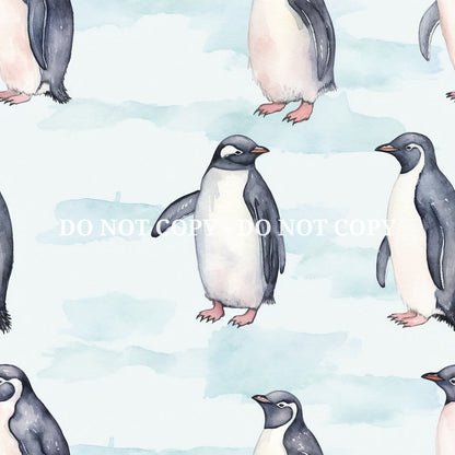 PENGUIN PARTY PATTERN VINYL - MULTIPLE VARIATIONS