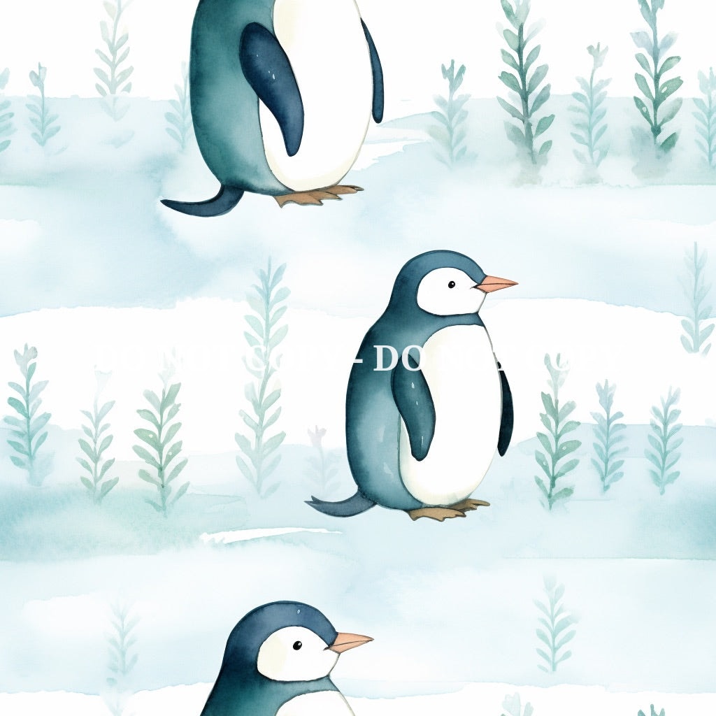 PENGUIN PARTY PATTERN VINYL - MULTIPLE VARIATIONS