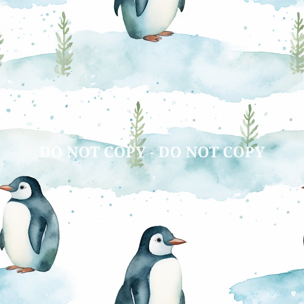 PENGUIN PARTY PATTERN VINYL - MULTIPLE VARIATIONS