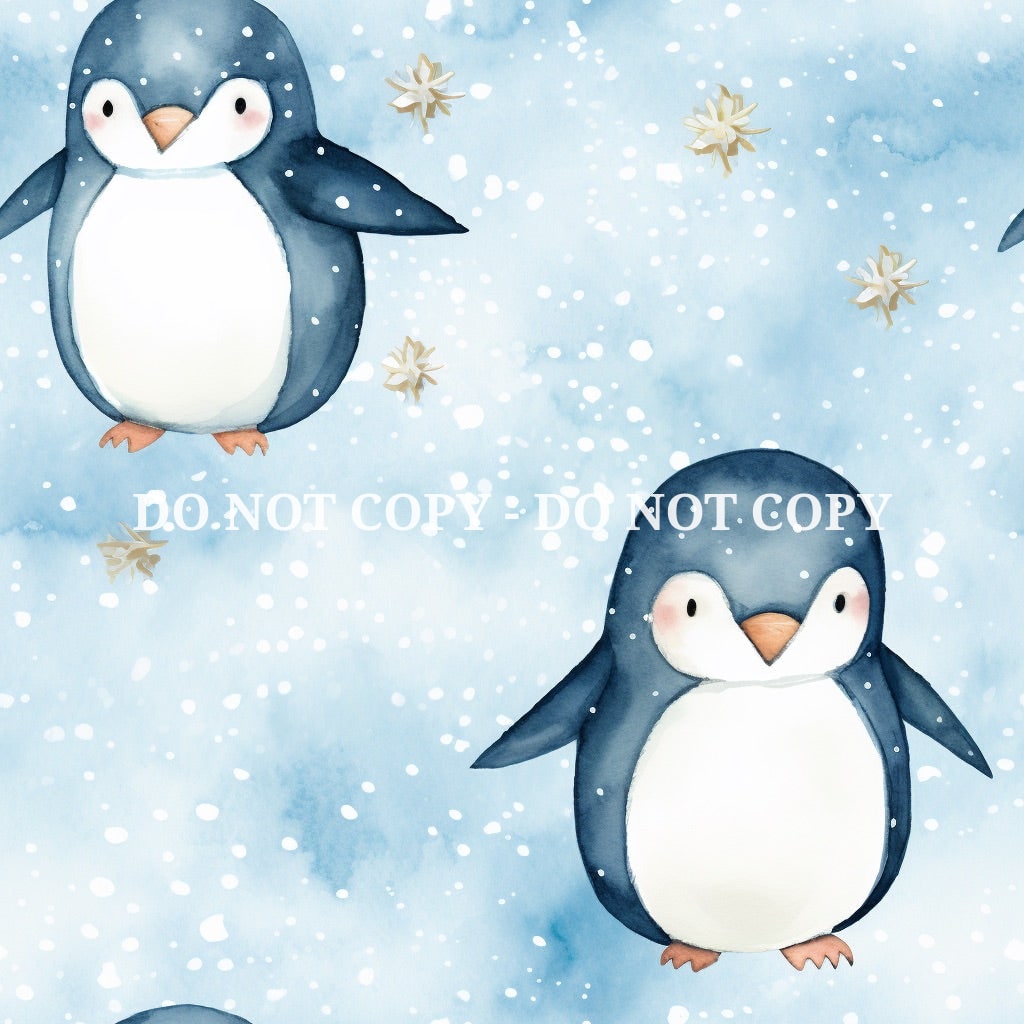 PENGUIN PARTY PATTERN VINYL - MULTIPLE VARIATIONS