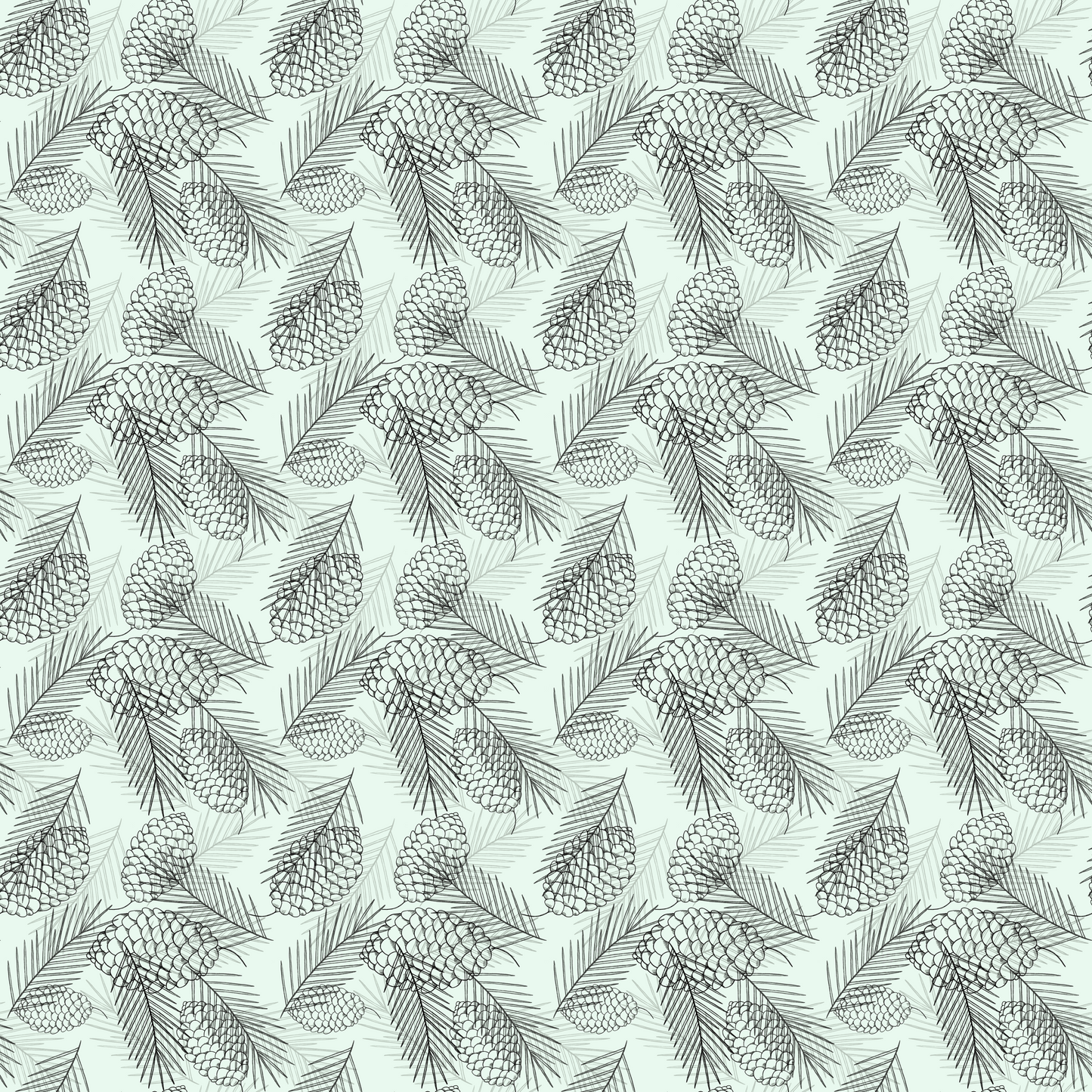 WINTER MINT VINYL - MULTIPLE VARIATIONS - PINE AND FEATHERS DESIGNS