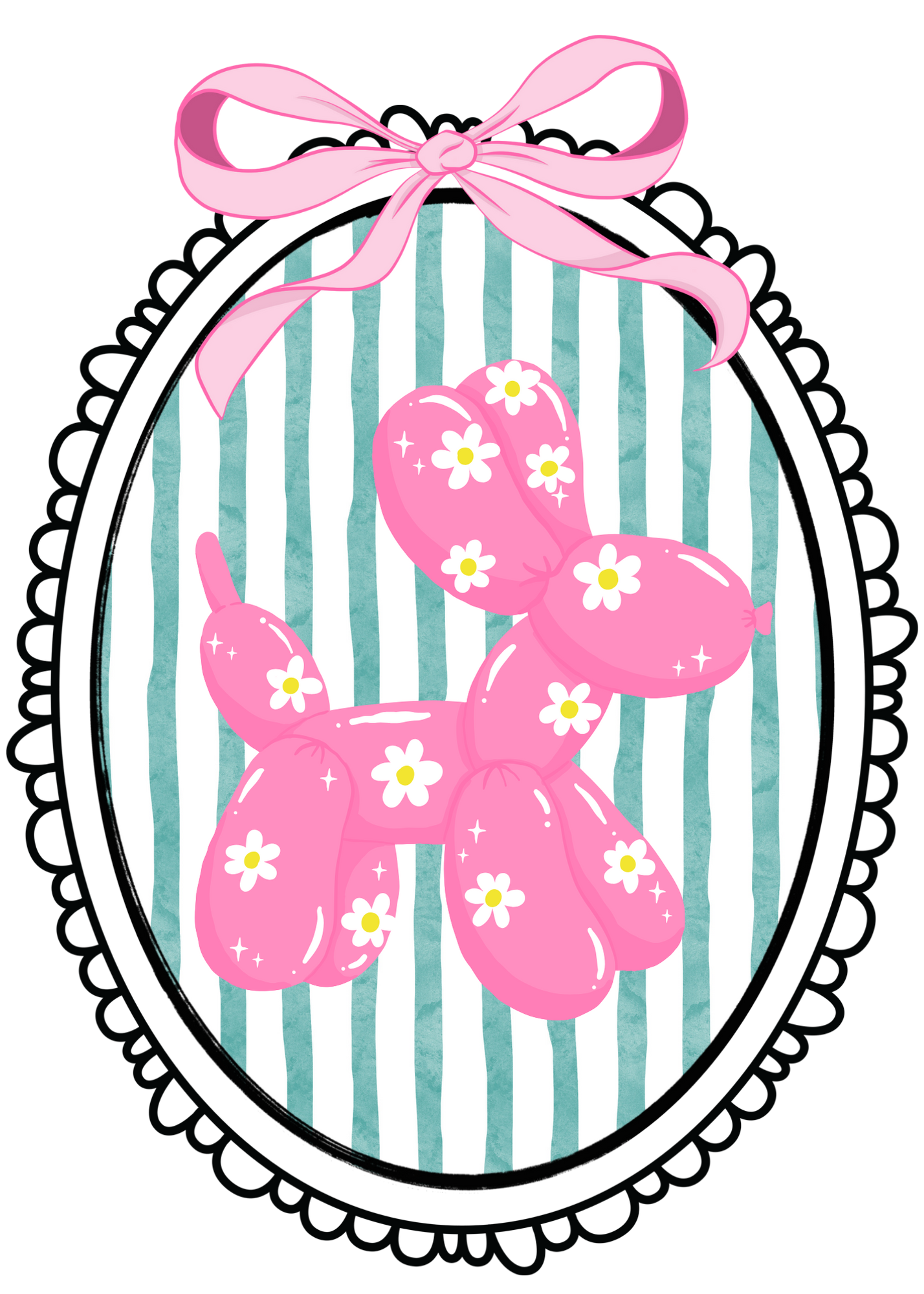 BALLOON DOG PORTRAIT - DECAL - MULTIPLE OPTIONS