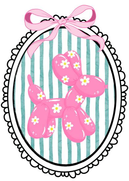BALLOON DOG PORTRAIT - DECAL - MULTIPLE OPTIONS