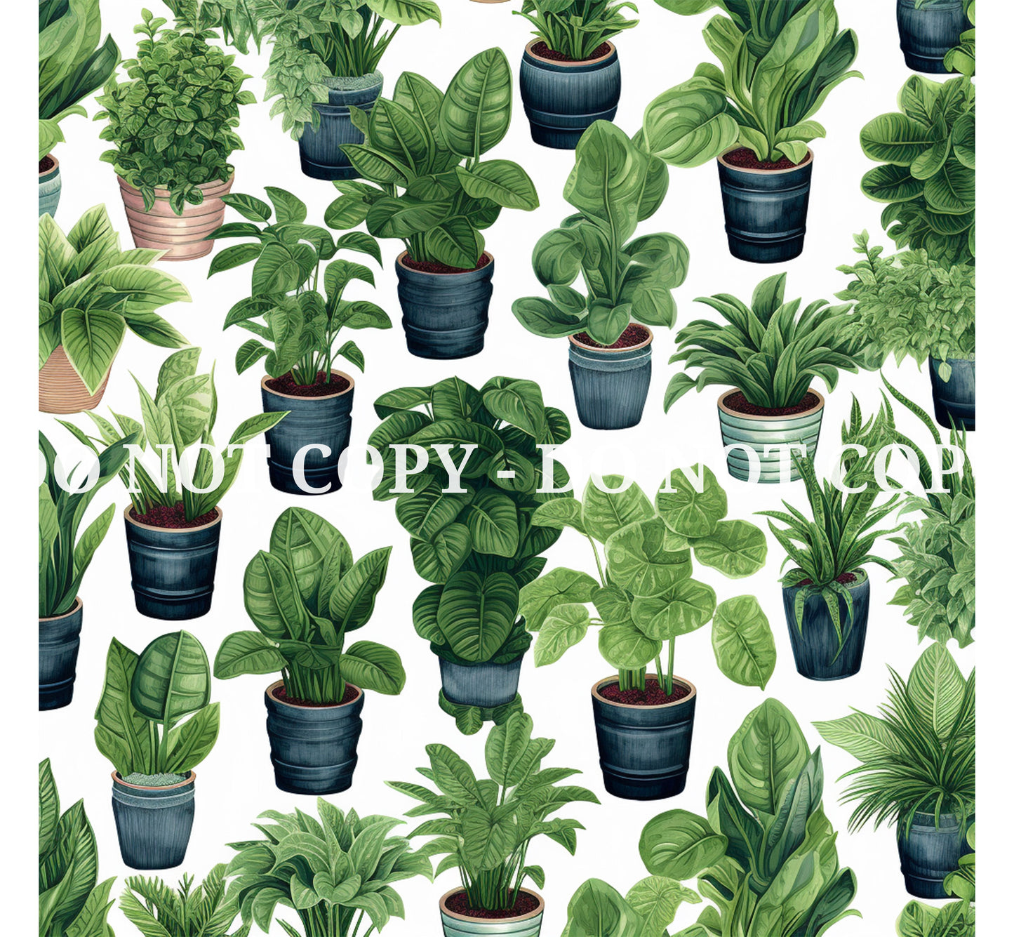 HOUSEPLANTS PATTERN VINYL  - MULTIPLE VARIATIONS