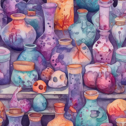 WATERCOLOR POTIONS PATTERN VINYL - MULTIPLE VARIATIONS